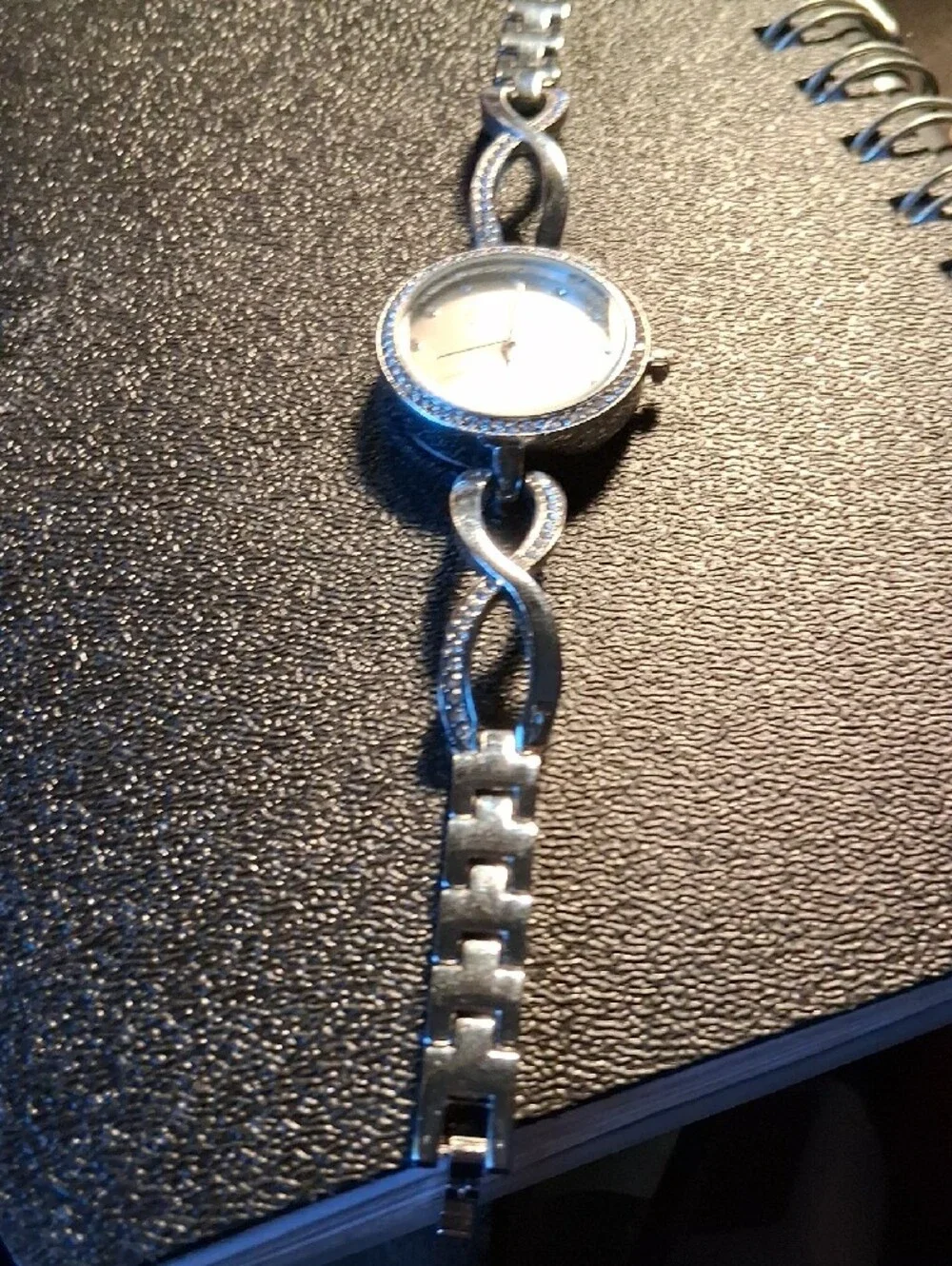 Silver Crystal Accent Womens Watch